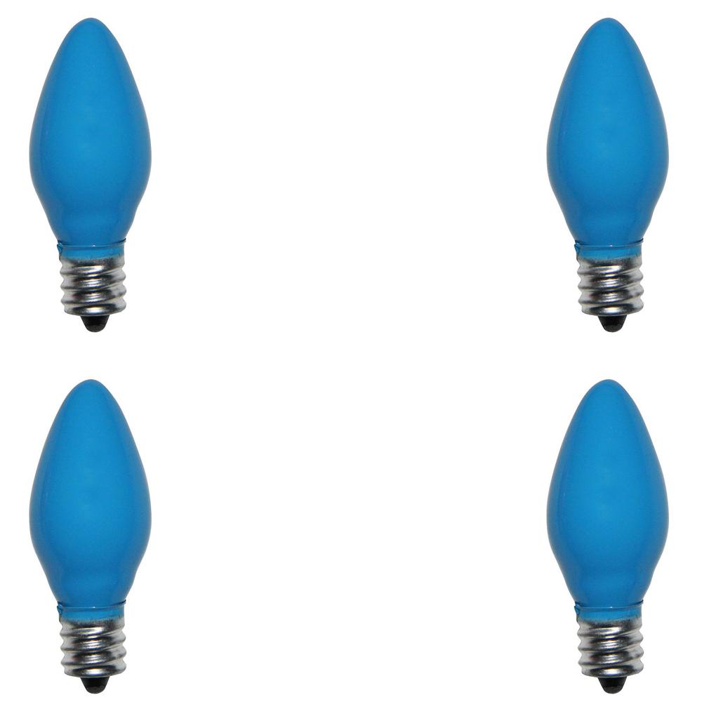 Candelabra Colored Light Bulbs The Home Depot 4 Watt Incandescent Blue C7 Light Bulb Pack