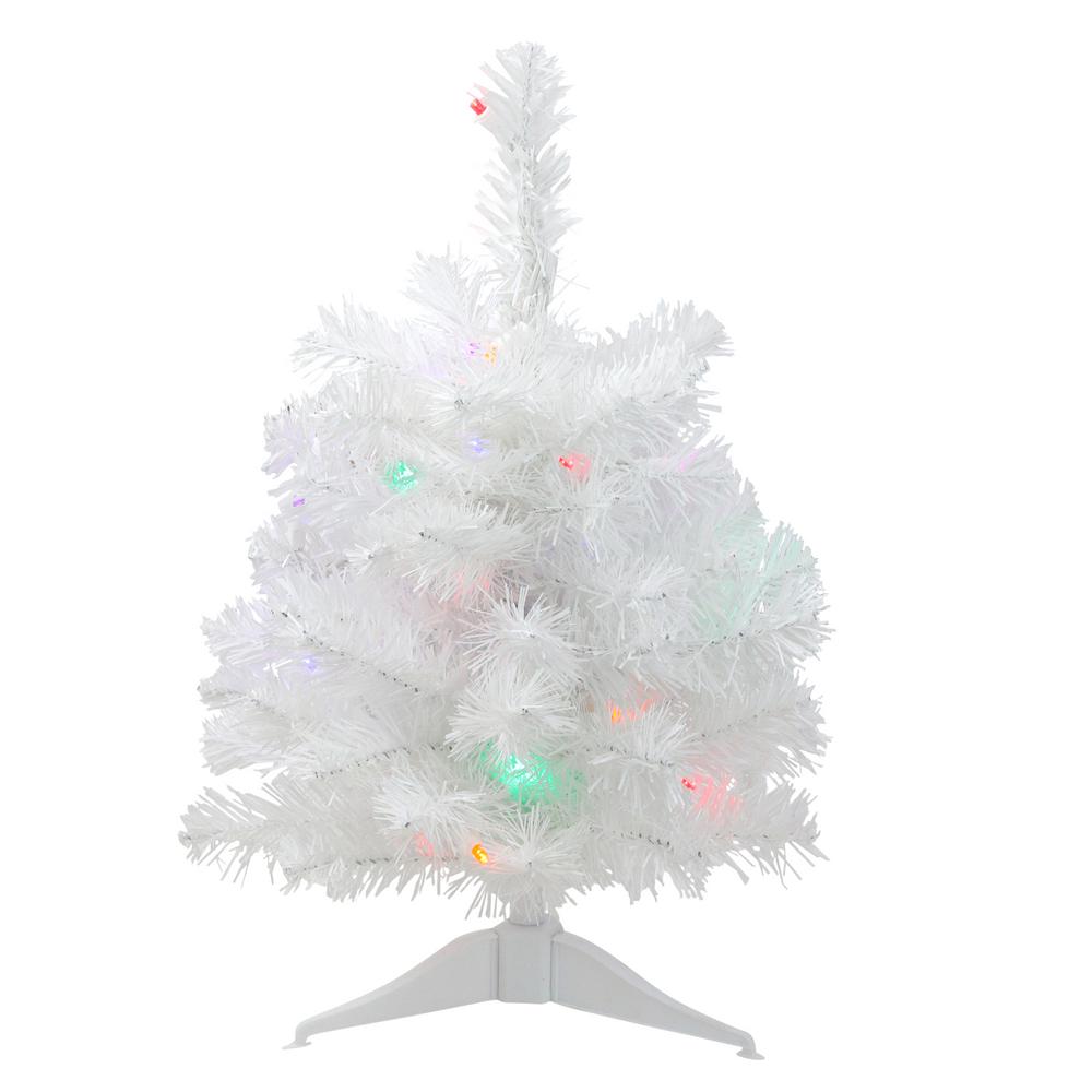 white light up christmas tree