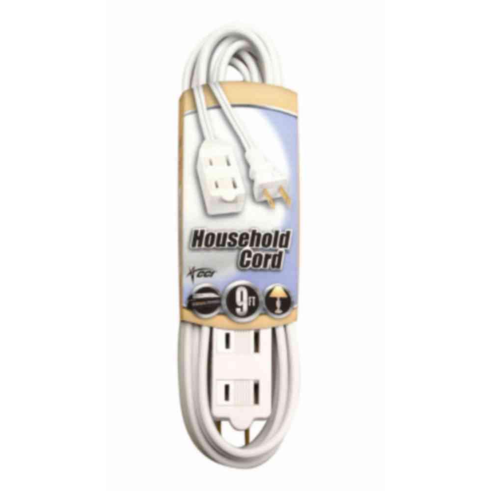 Southwire 9 ft. 16/2 SPT2 MultiOutlet (3) Indoor LightDuty Extension Cord with Safety Covered