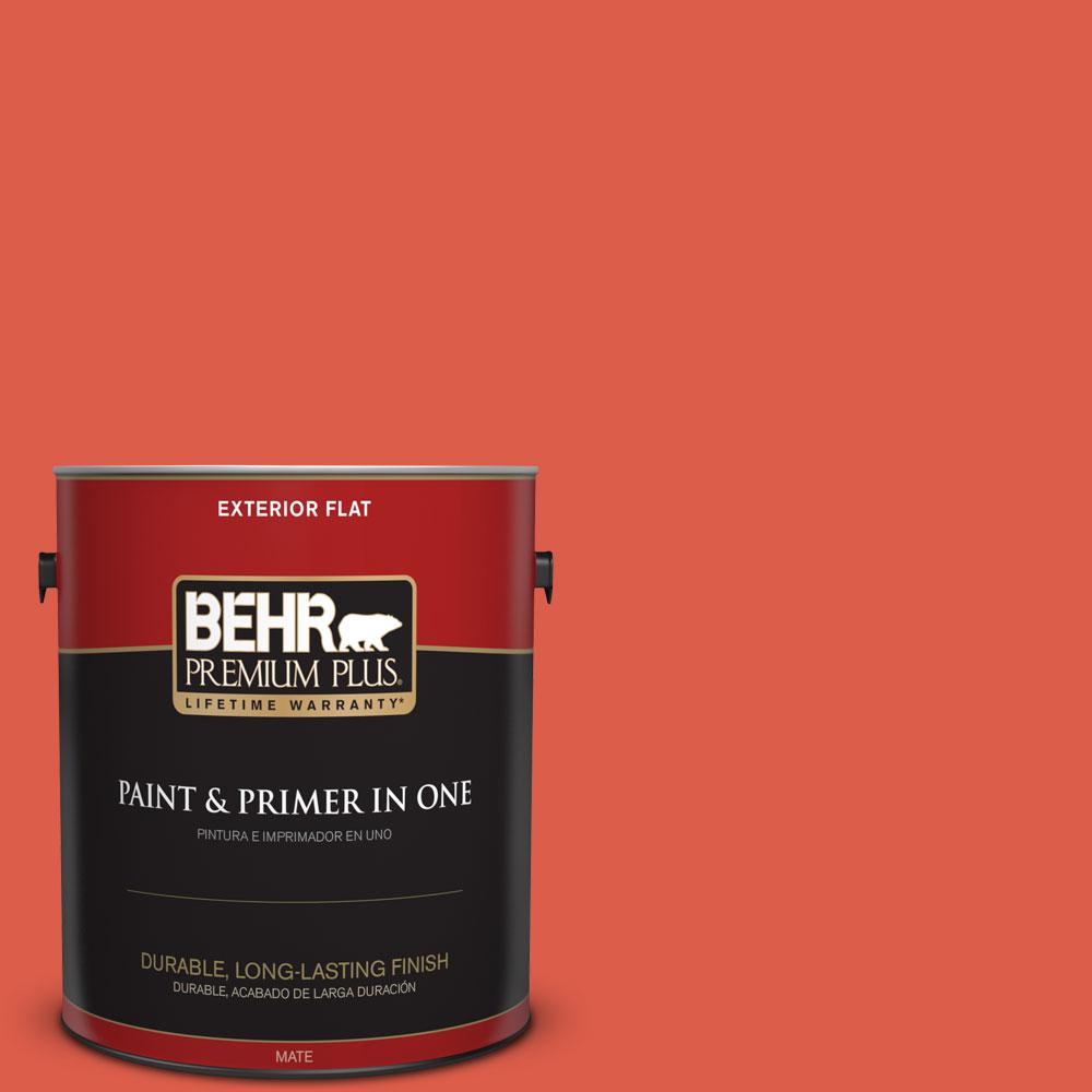 Behr Premium Plus 1 Gal P180 6 Pimento Flat Exterior Paint And P180 6 Pimento Flat Exterior Paint And Primer
