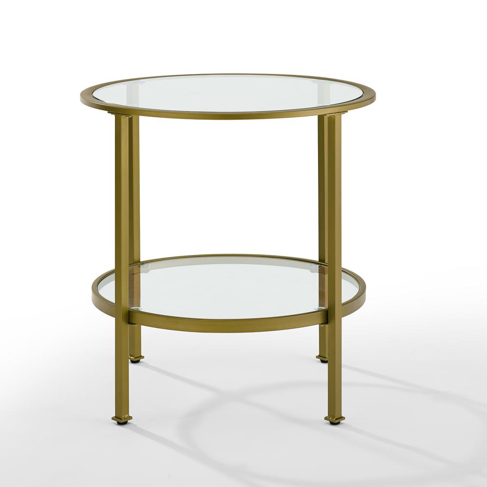 Crosley Furniture Aimee Gold Gl Side Table Cf1309 Crosley Furniture Aimee Gold Gl Side Table Cf1309