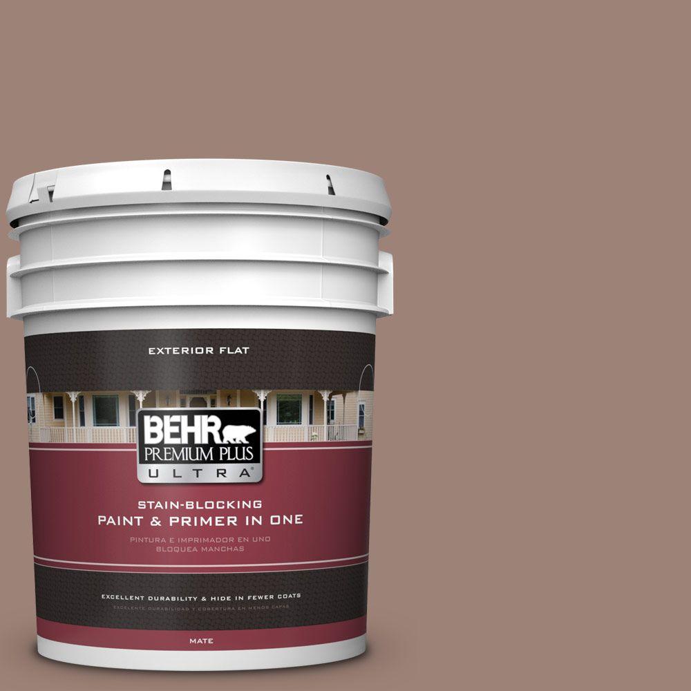BEHR Premium Plus Ultra 5gal. N1504 Modern Mocha Flat Exterior Paint