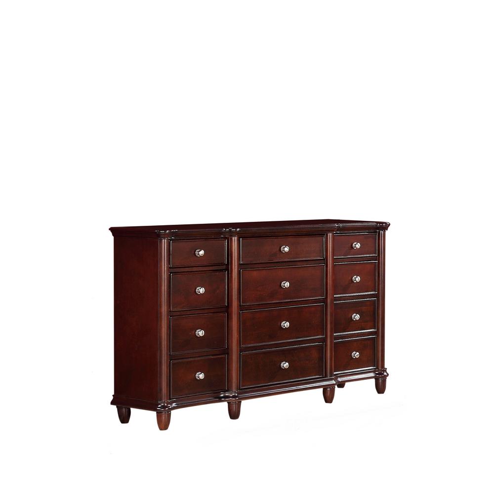 Gavin 12 Drawer Cherry Dresser Hm100dr The Home Depot