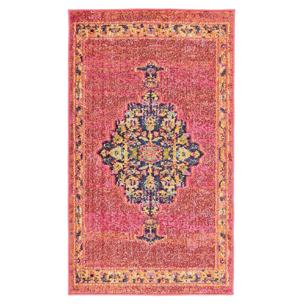 Nourison Passionate 2' X 4' Pink Multicolor Boho Area Rug454614 The Home Depot