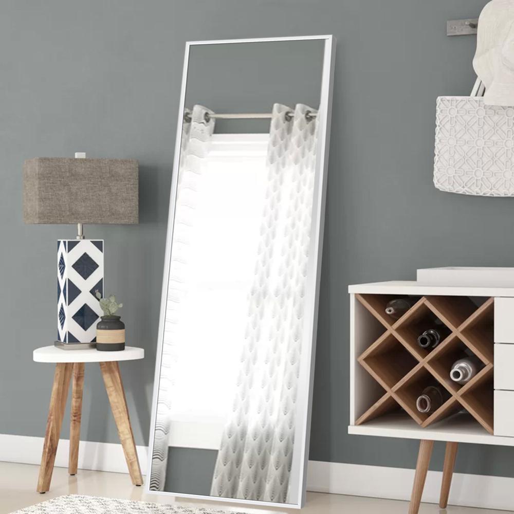 Modern Rectangular Large Floor Full Length Mirror With Bracket
