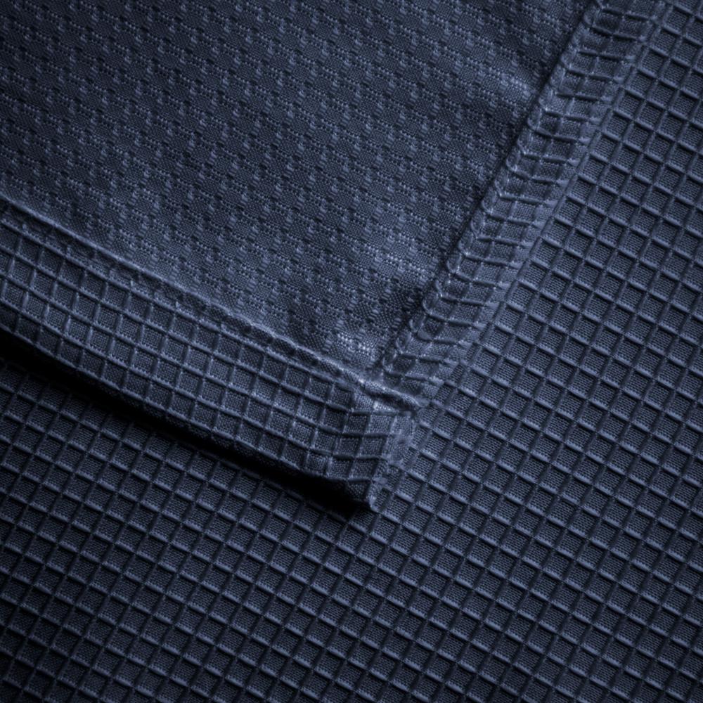 navy curtain material