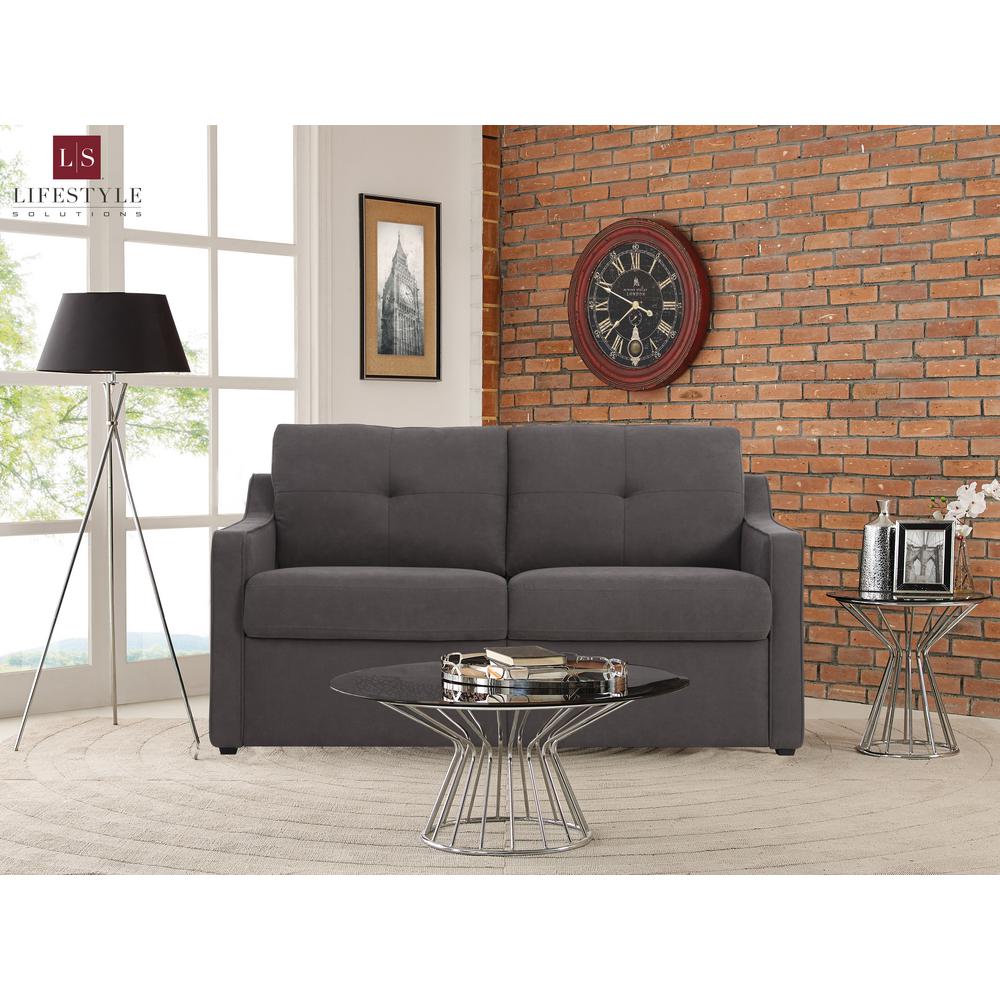 Lifestyle Solutions Anderson Dark Brown Shrinkable Loveseat to Chair Convertible with Storage was $718.82 now $360.62 (50.0% off)