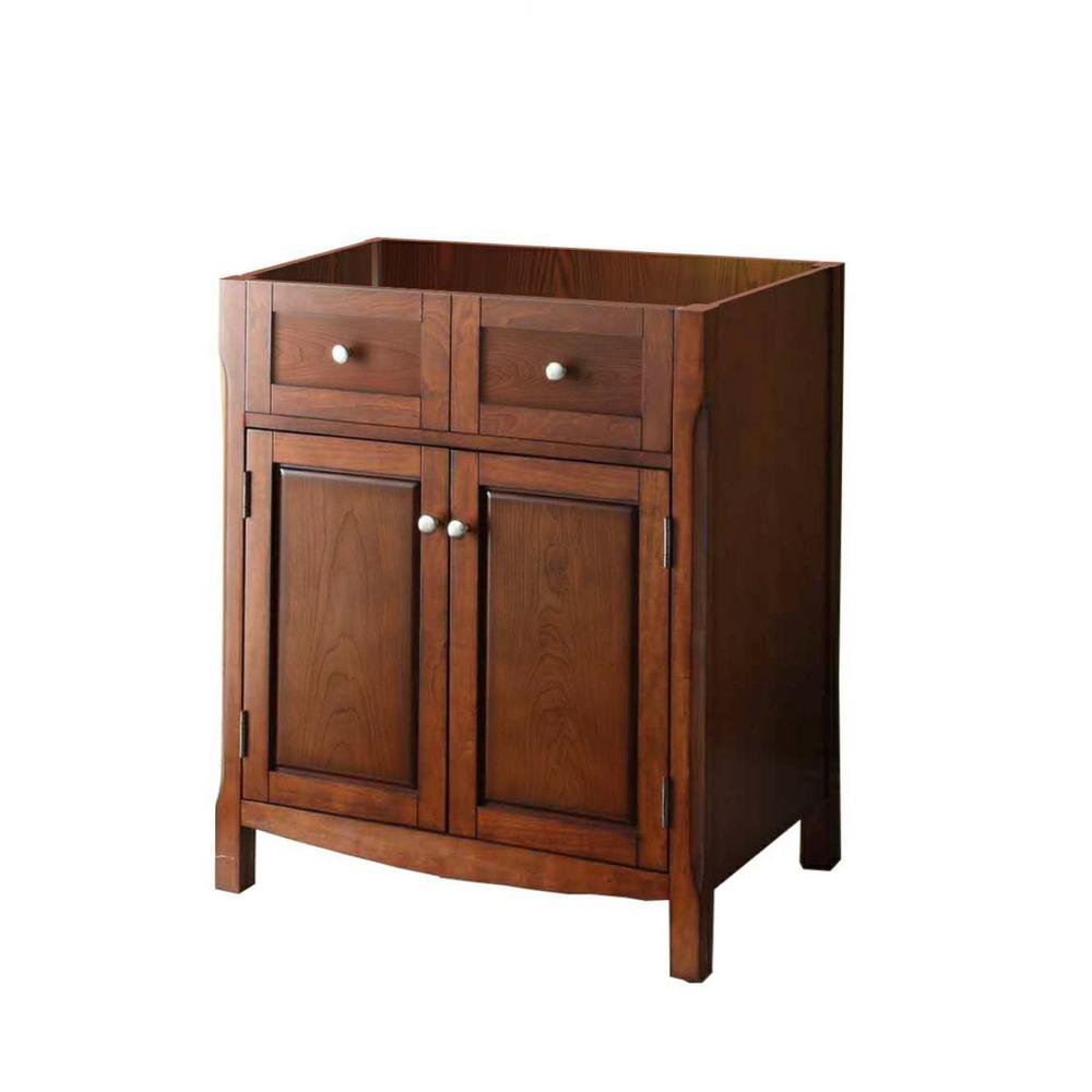 30 in. W x 341/4 in. H x 21 in. D Vanity Only in Dark Cherry