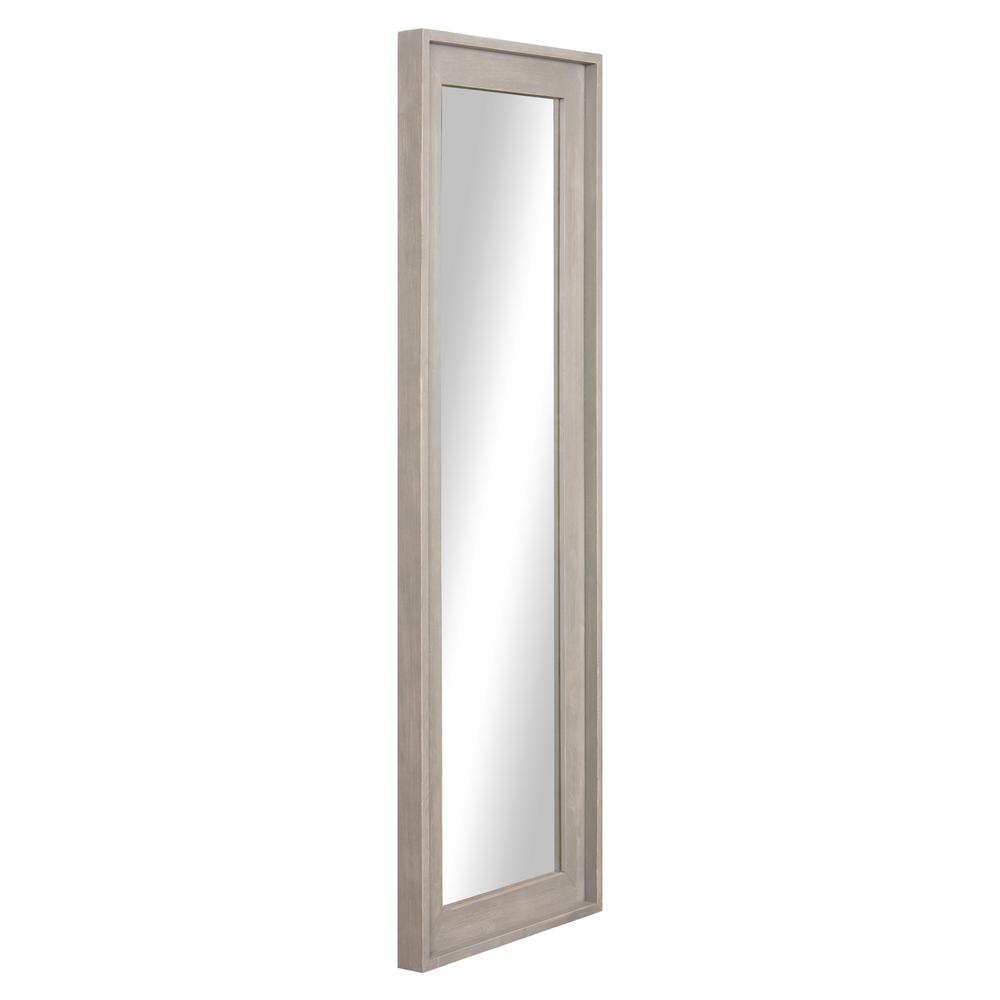 Pinnacle 19 In X 57 Light Grey Wood Framed Full Length Wall Light Grey Wood Framed Full Length Wall