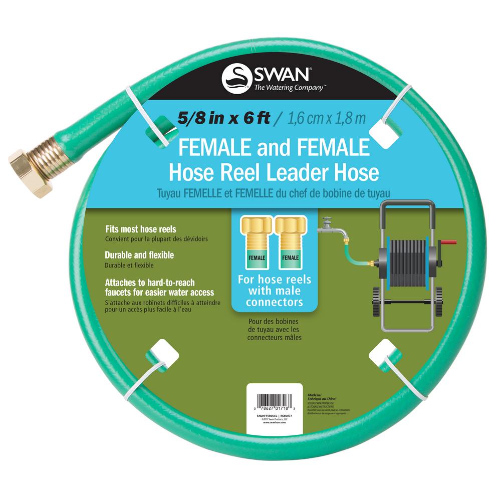 Apex Premium 5/8 in. Dia x 6 ft. HeavyDuty Water Hose Reel Leader Hose