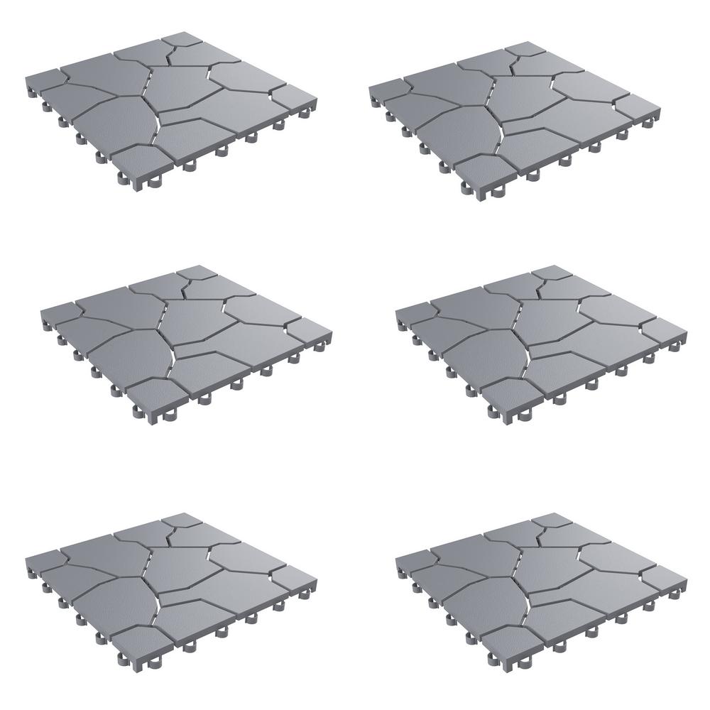 Pure Garden 11 5 In X Grey Outdoor Interlocking Stone Look Polypropylene Patio And Deck Tiles Gray Set Of 30 Hw1500247 The Home Depot - Snap Together Slate Patio Tiles Pure Garden 11 5 In X Grey Outdoor Interlocking Stone Look Polypropylene Patio And Deck Tiles Gray Set Of 30 Hw1500247 The Home Depot - Snap Together Slate Patio Tiles