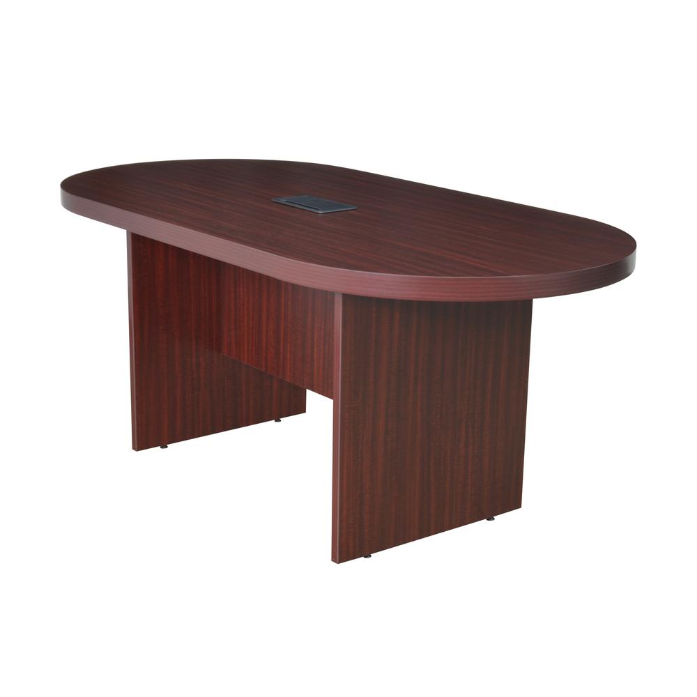 Regency Legacy 71 In Mahogany Racetrack Conference Table With Mahogany Racetrack Conference Table With Data Grommet