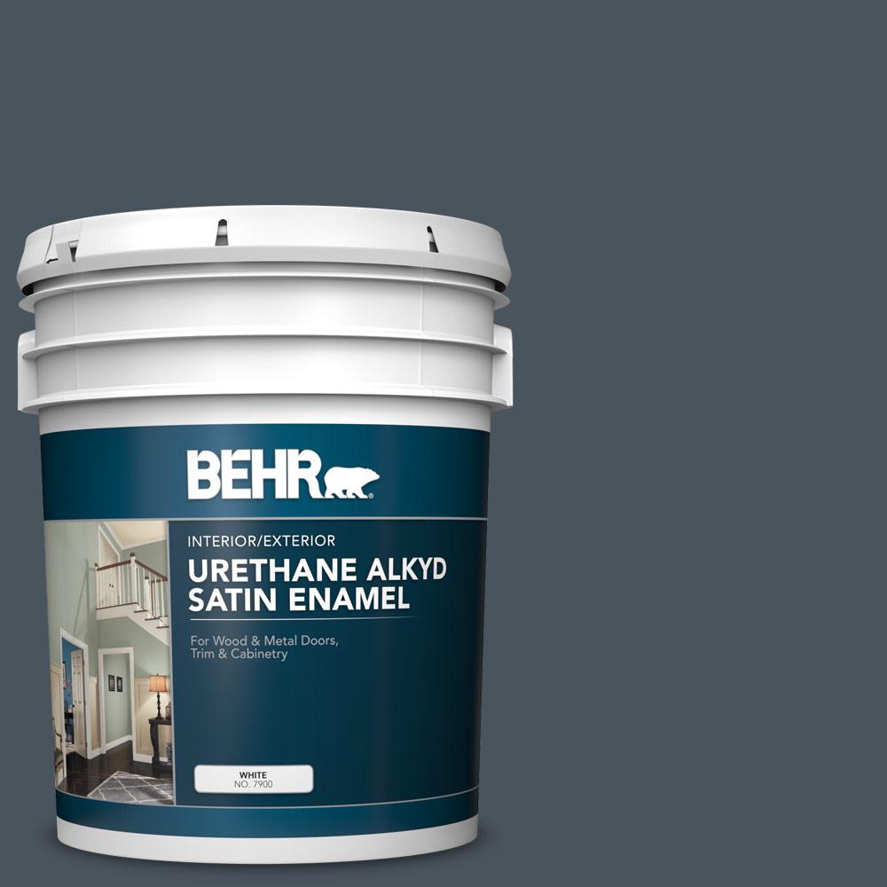 BEHR 5 gal. N4807 Midnight Blue Urethane Alkyd Satin