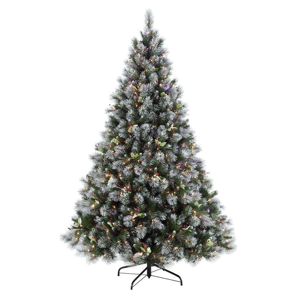 STERLING 6 ft. Pre-Lit Hard Needle Brown Twig Artificial Christmas Tree ...