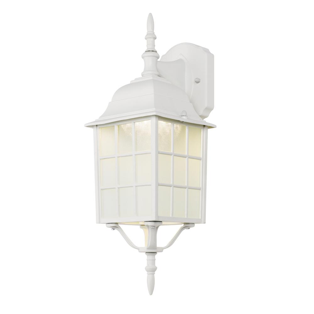 White Outdoor Wall Mounted Lighting Outdoor Lighting The Home Depot