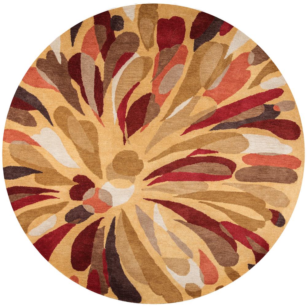 Rizzy Home Bradberry Downs Dark Beige Abstract 8 ft. x 8 ft. Round Area
