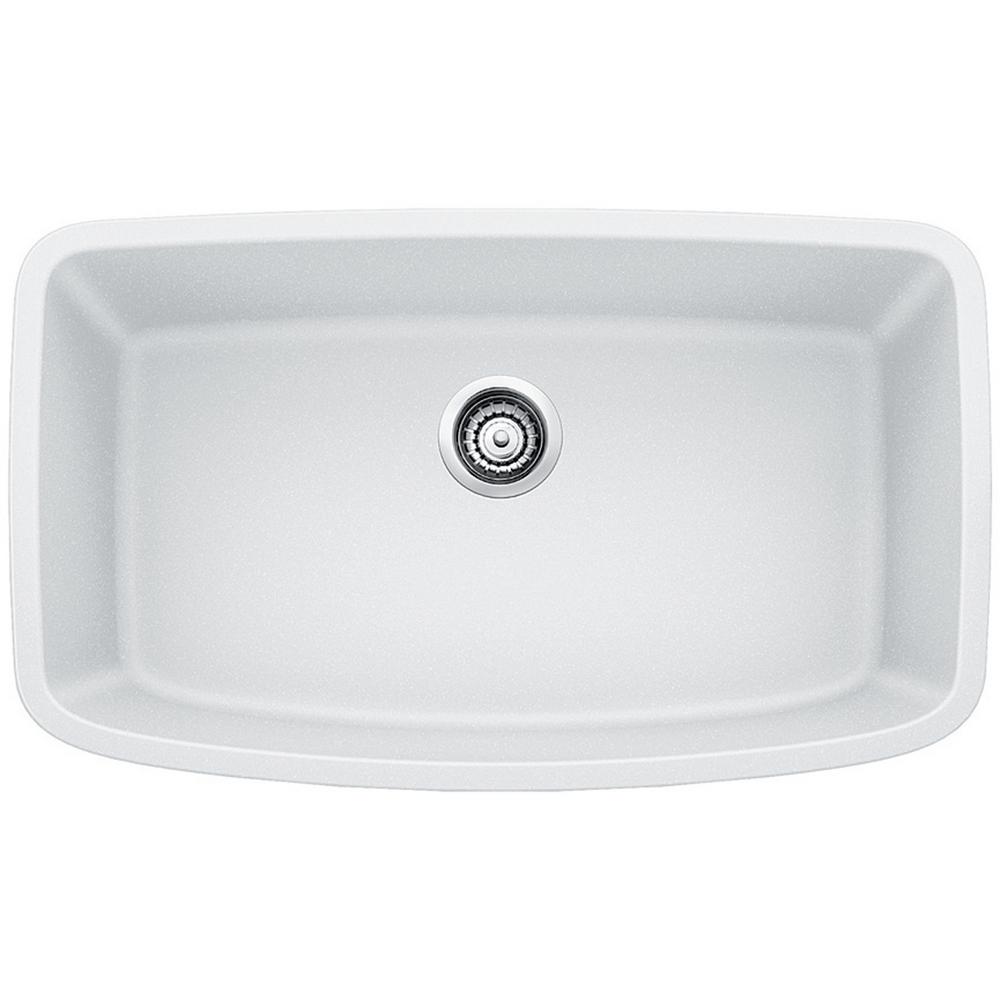Blanco Valea Undermount Granite Composite 32 In Single Bowl Kitchen Sink White Blanco Valea Undermount Granite Composite 32 In Single Bowl Kitchen Sink White