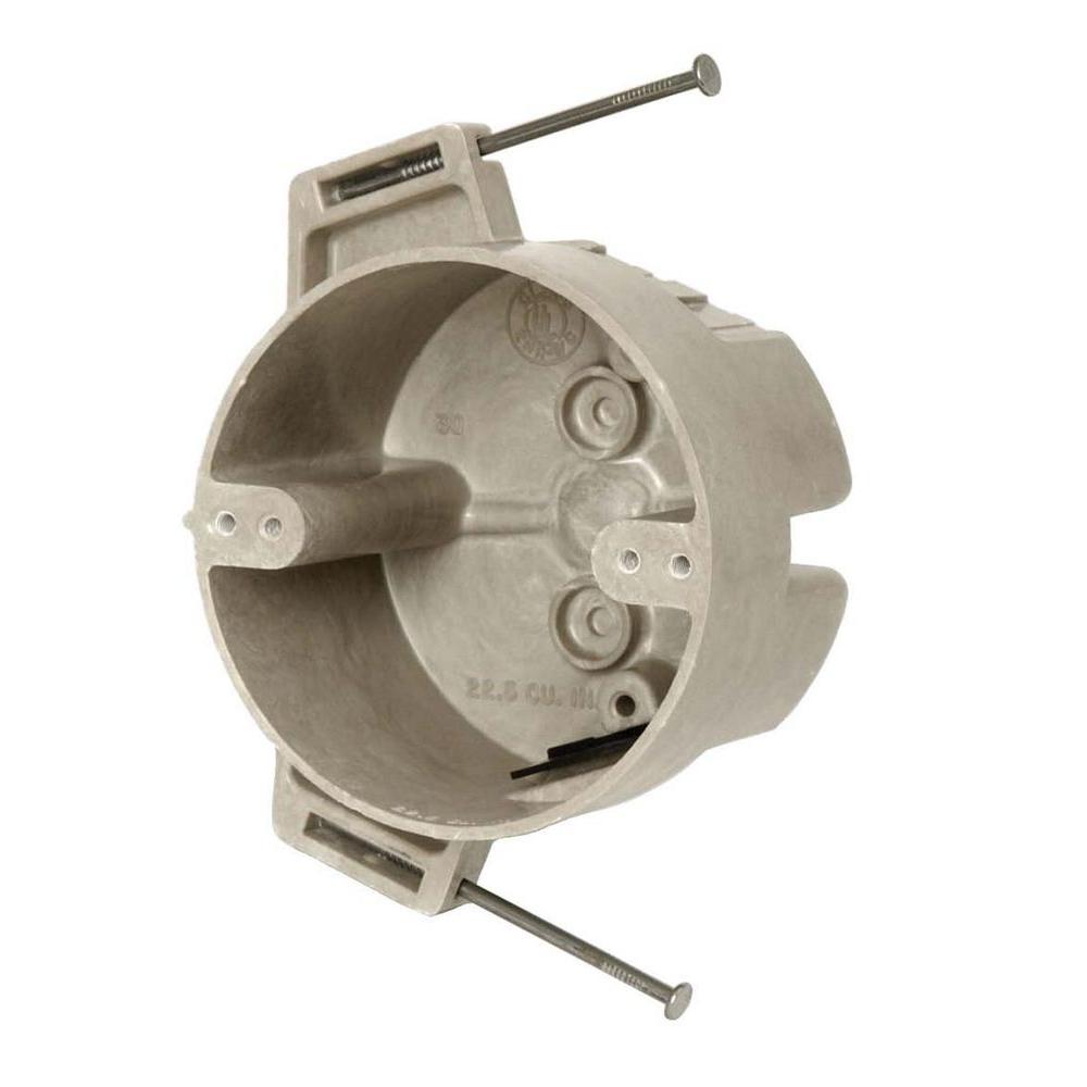 FiberglassBox 4 in. Diameter 221/2 cu. in. New Work Nail on Round