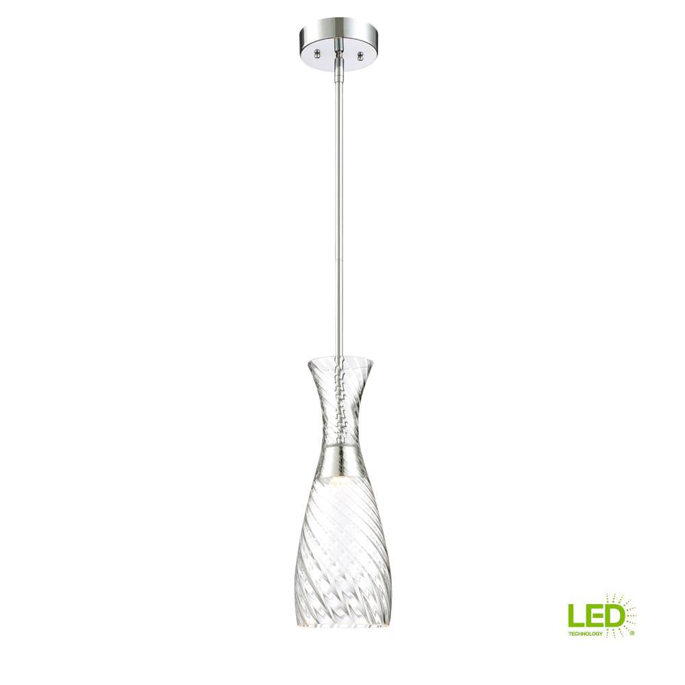Artika Swirl 13Watt Integrated LED Chrome Mini Pendant PDT1SWR The