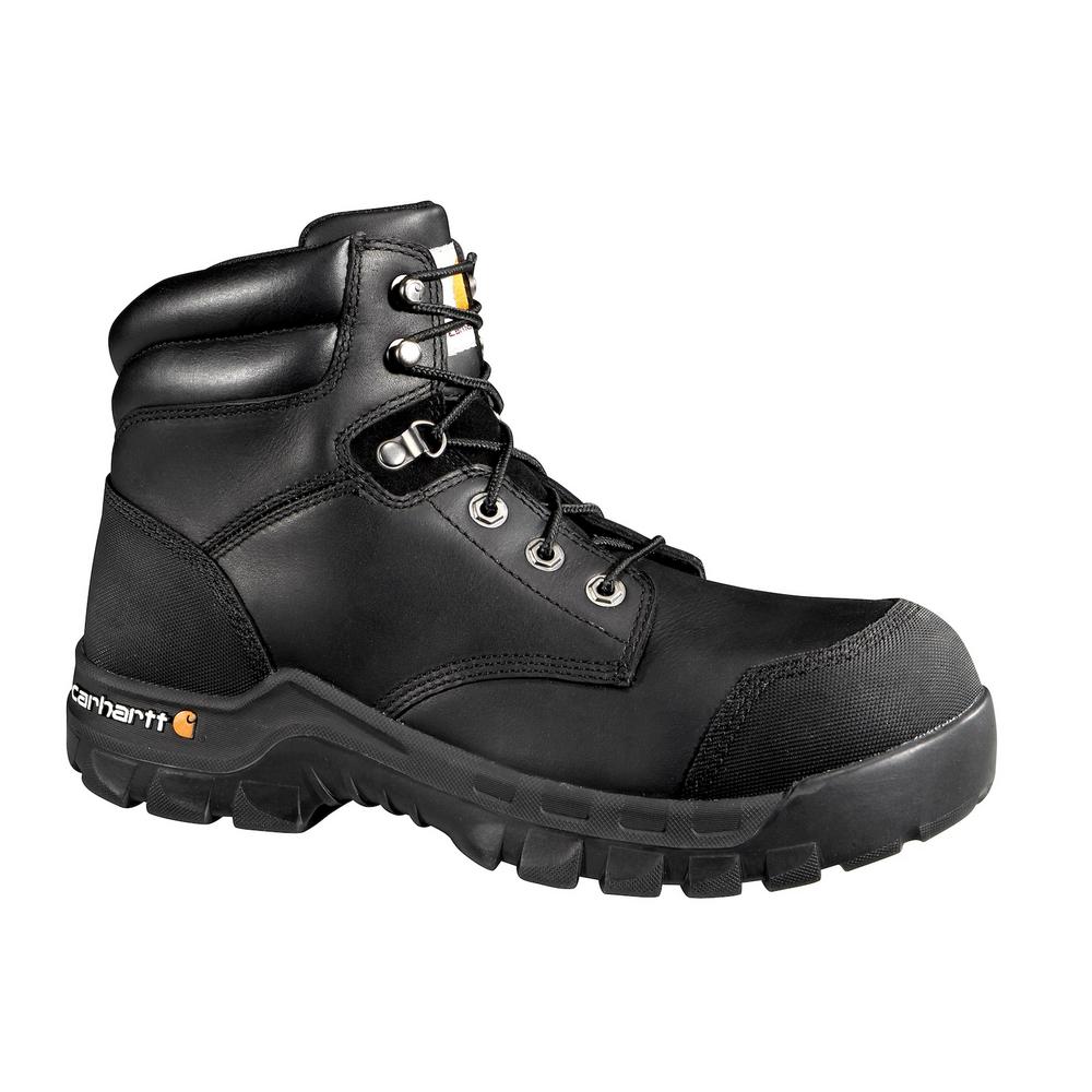 black steel toe work boots