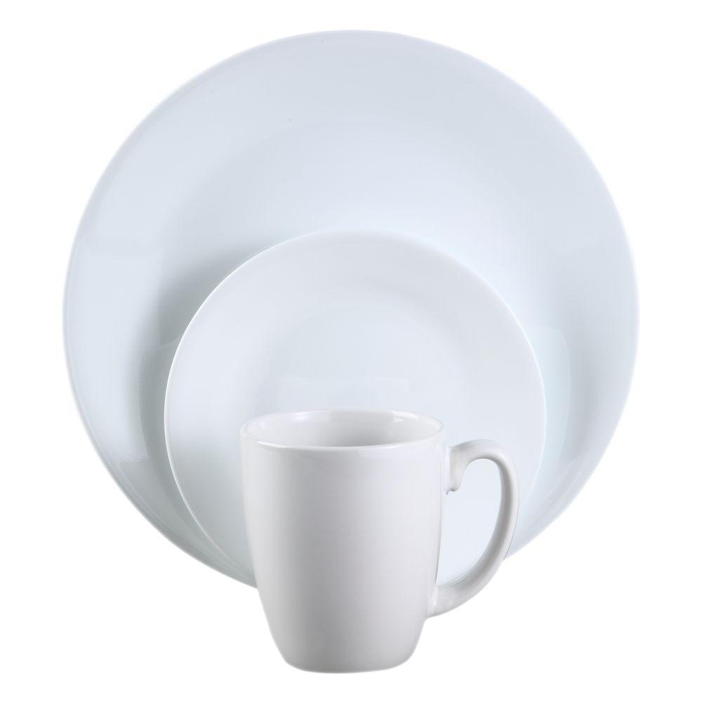 Corelle Winter Frost 16-Piece Vitrelle Dinnerware Set-6022003 - The ...