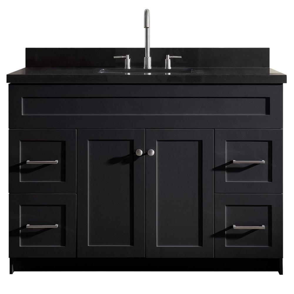 Black Granite Bathroom Vanities With Tops Bathroom Vanities The Home Depot