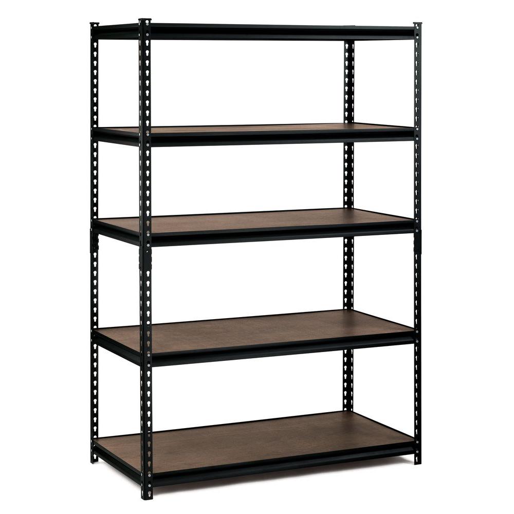 Edsal 72 in. H x 48 in. W x 24 in. D 5-Shelf Steel ...