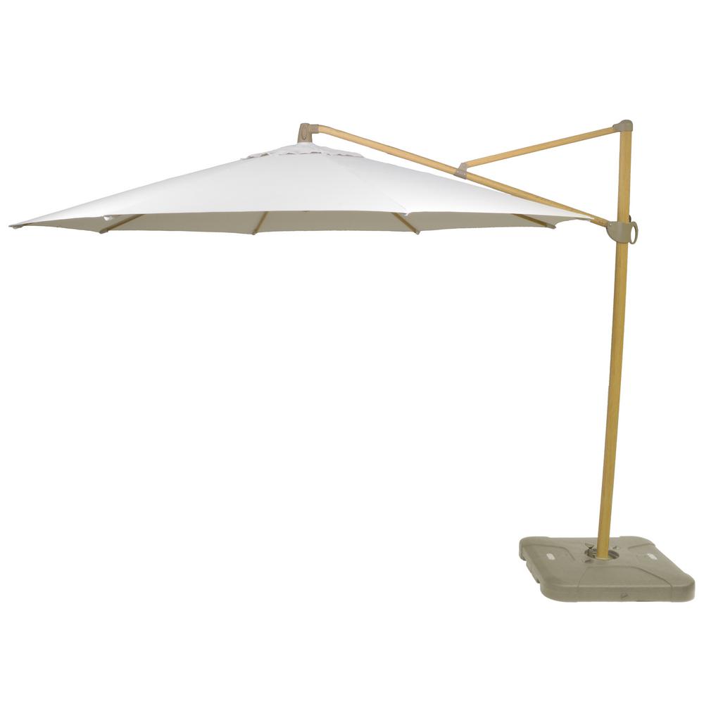 Hampton Bay 11 Ft Aluminum Cantilever Tilt Patio Umbrella In Off