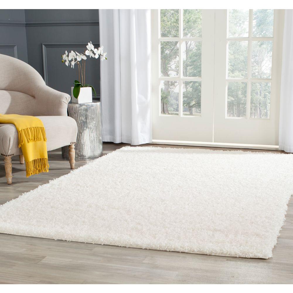 Safavieh Athens Shag White 8 ft. x 10 ft. Area RugSGA119B8 The Home
