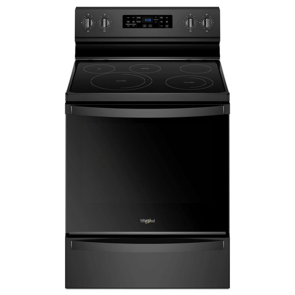 Whirlpool 6.4 cu. ft. Electric Range with SelfCleaning in BlackWFE775H0HB The Home Depot