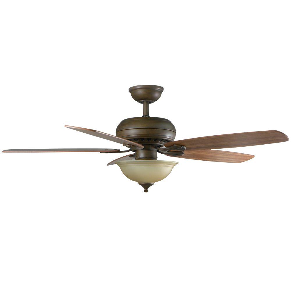 Southwind 52 In Led Indoor Venetian Bronze Ceiling Fan With Light Kit And Remote Control
