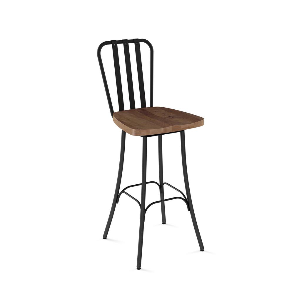 Bond 26 In Black Metal Brown Wood Counter Stool 41267 2587 The Black Metal Brown Wood Counter Stool