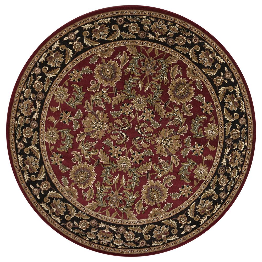 Concord Global Trading Ankara Chateau Red 5 ft. Round Area Rug-65200 ...