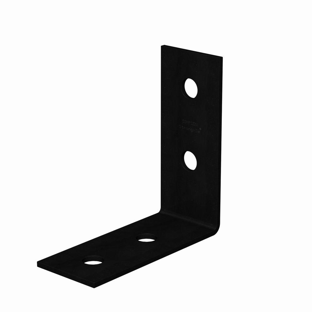 7 in. x 3 in. 3-Gauge Black Powder-Coat Heavy Angle