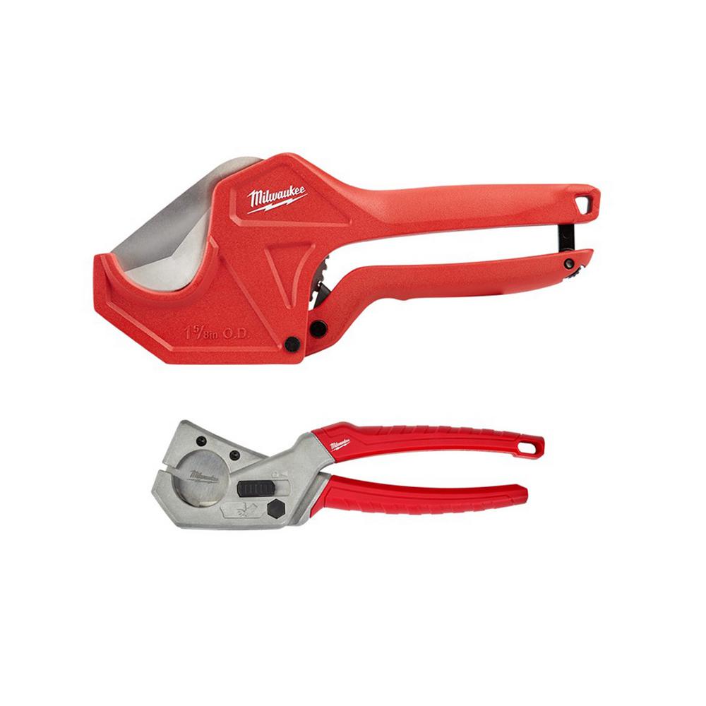 Milwaukee 15/8 in. Ratcheting Pipe with 1 in. Pex Tubing Cutter Mil (2