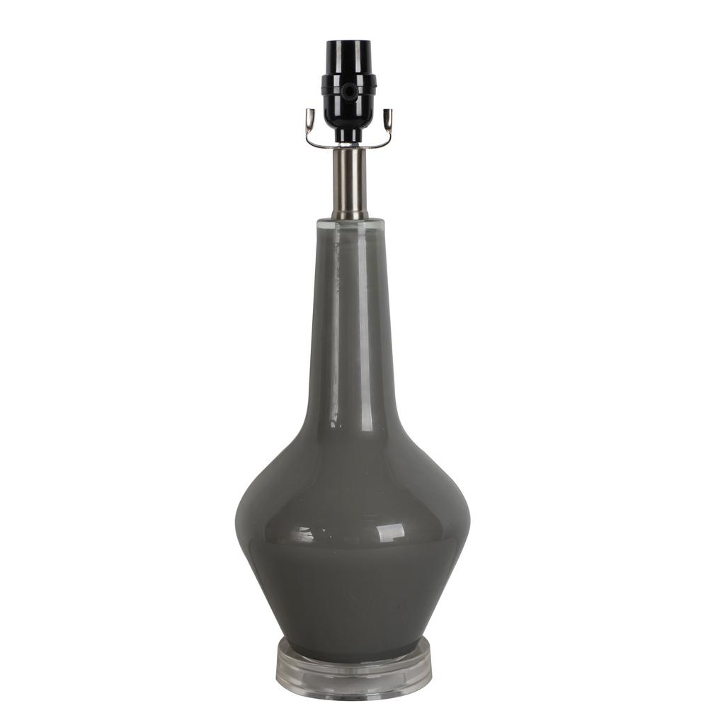 grey glass lamp base