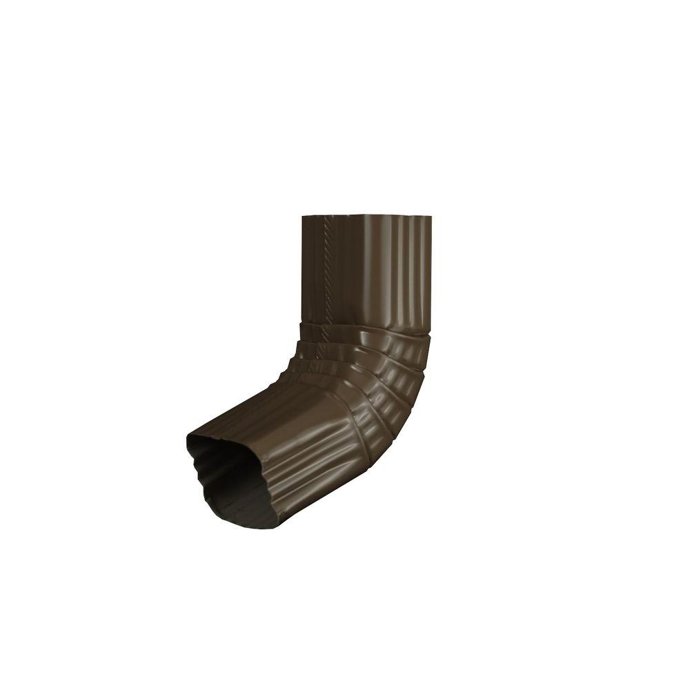 Amerimax Home Products 3 in. x 4 in. Terra Bronze Aluminum Downspout A ...