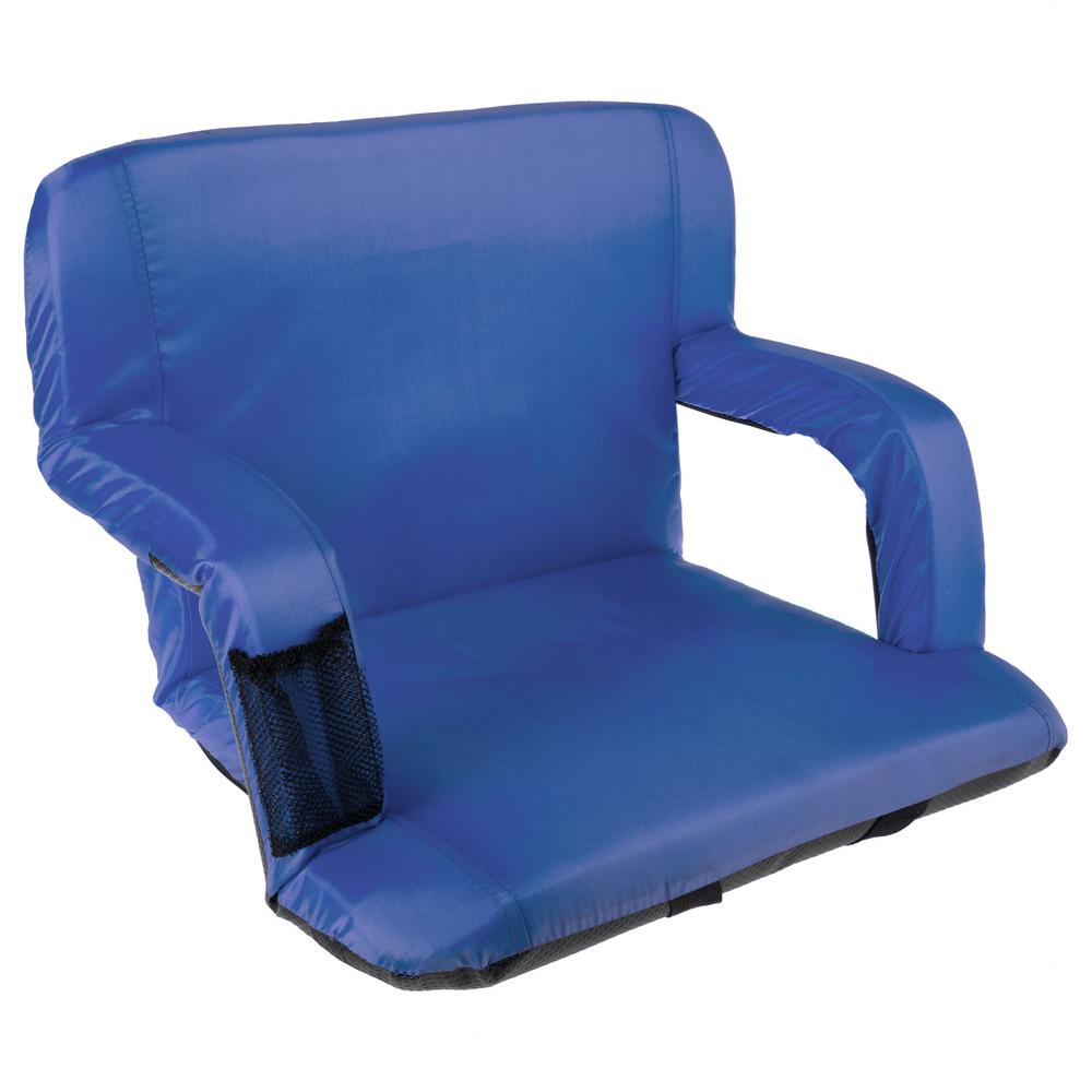 Wakeman Blue Cushioned Wide Stadium Seat Chair-hw4500011 - The Home Depot