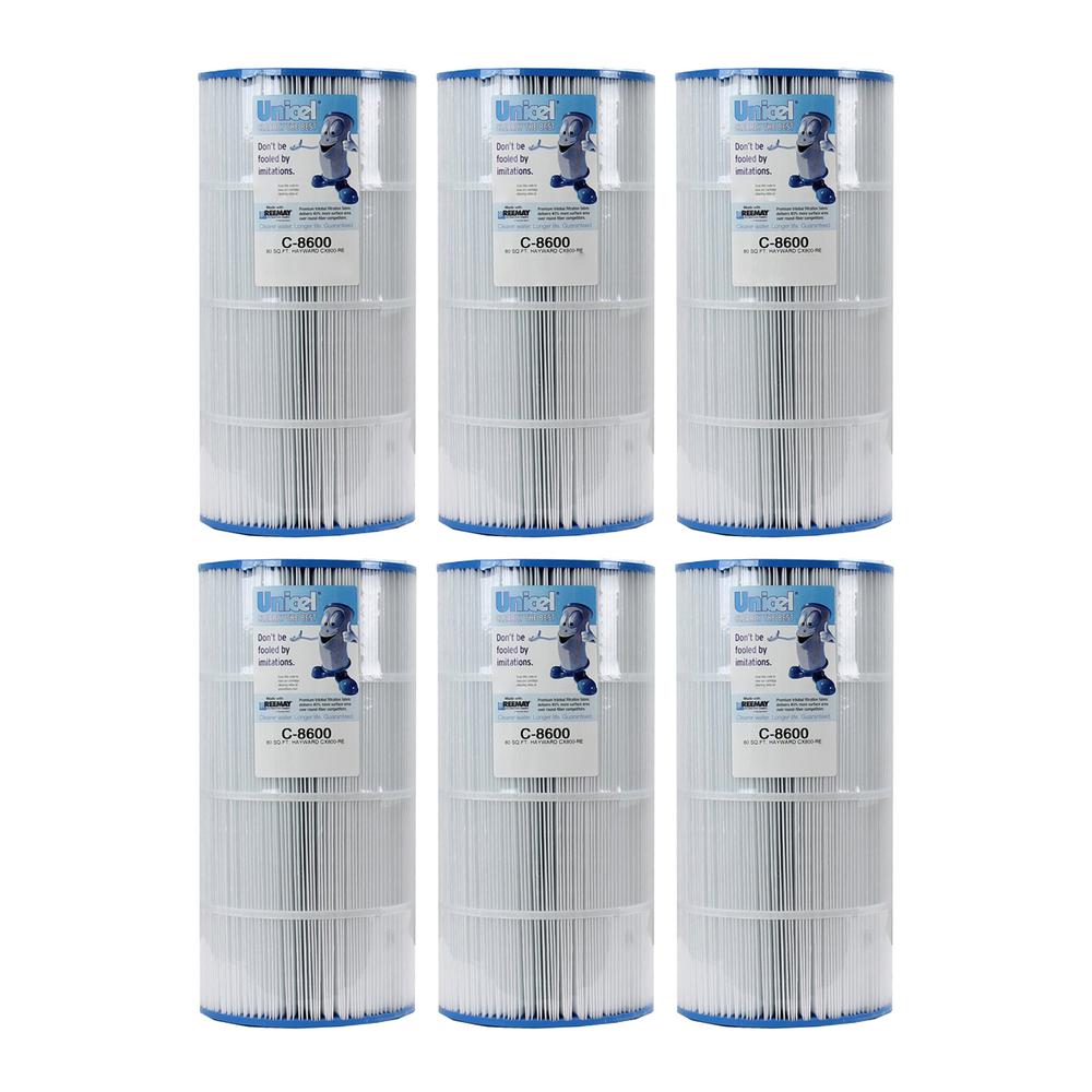 Unicel 8.5 in. Dia 75 sq. ft. Replacement Pool Filter Cartridge (6Pack