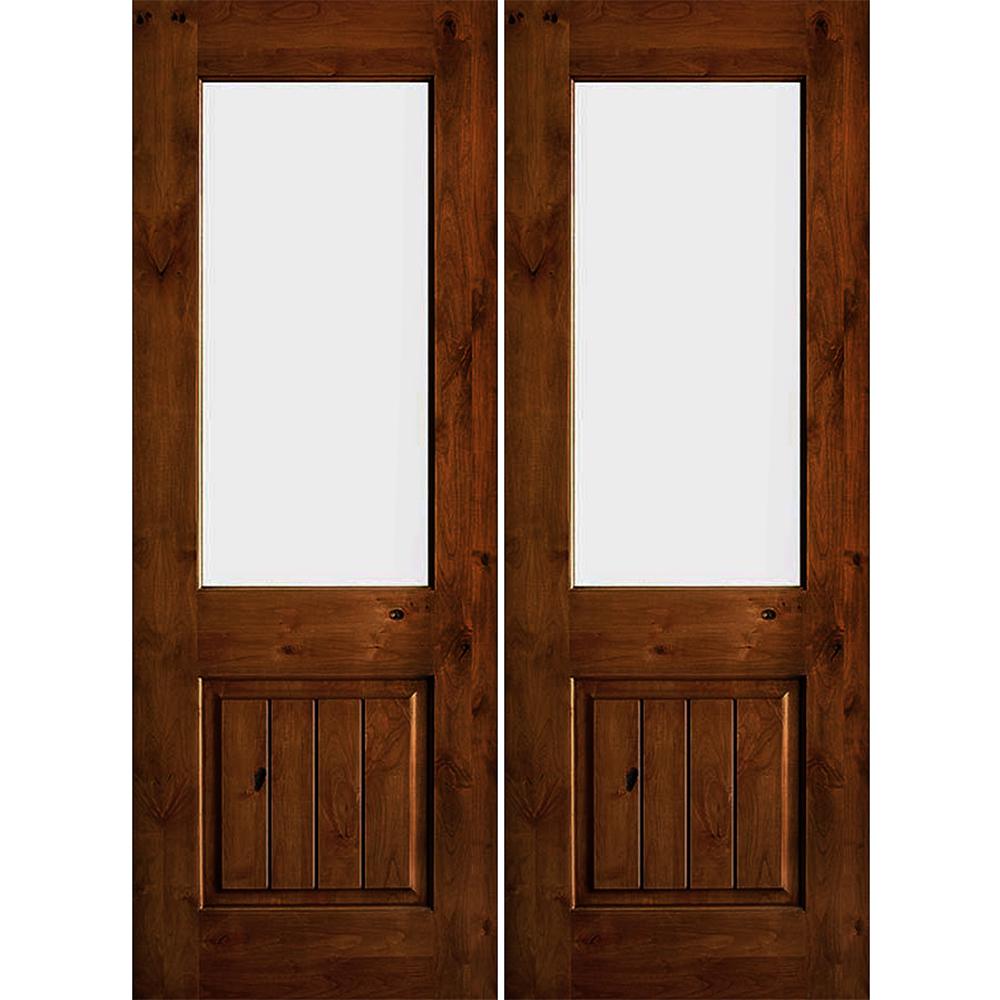 Krosswood Doors 64 in. x 96 in. Rustic Knotty Alder Wood Krosswood Doors 64 in. x 96 in. Rustic Knotty Alder Wood