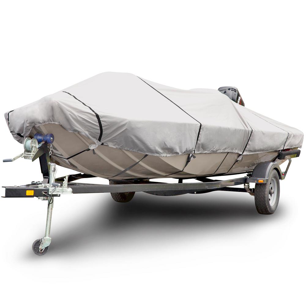 Budge 1200 Denier Boat Cover fits Hard Top//T-Top Boats B-1221-X7 22 to 24 Long, Gray