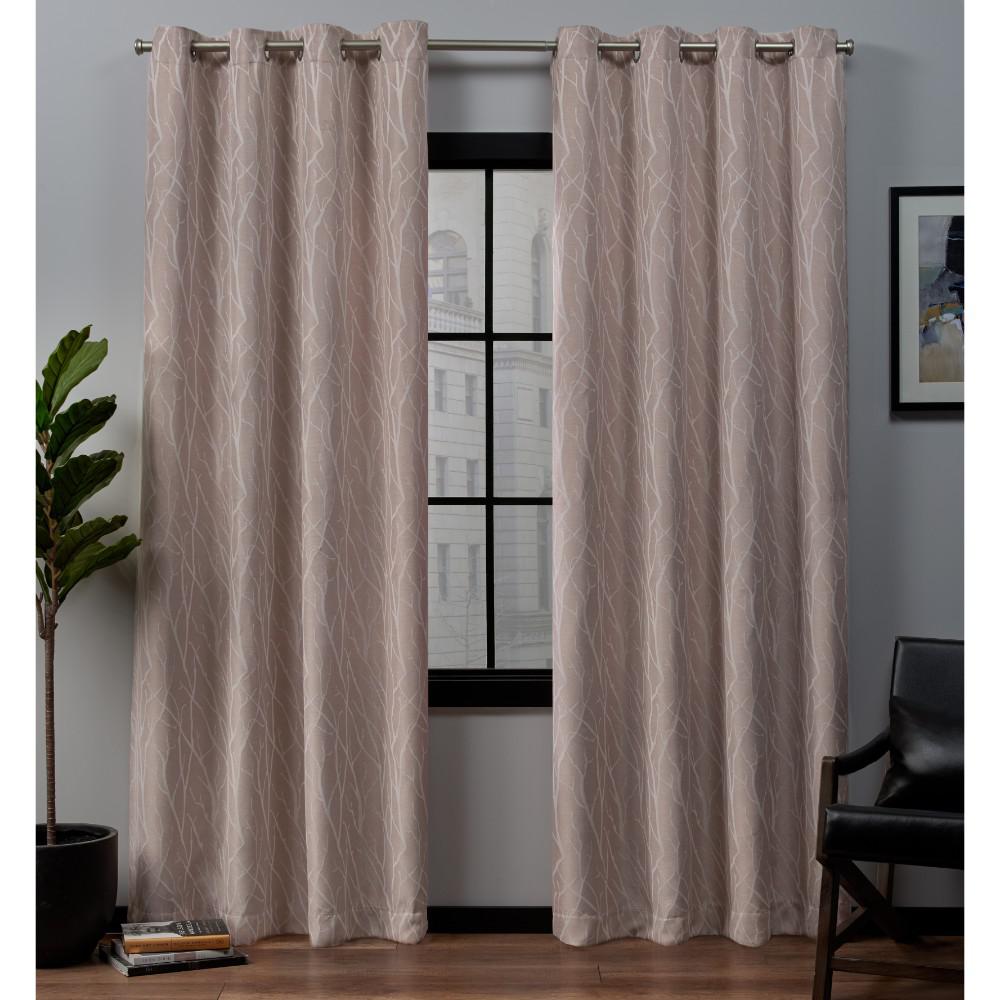 Firany I Zaslony Set 2 Coral Pink Gray Grey White Floral Curtains