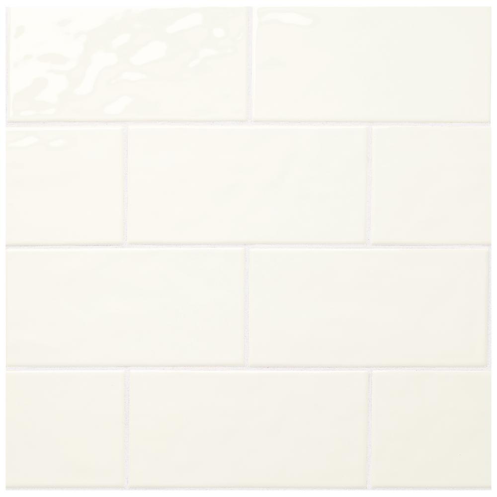Marazzi LuxeCraft White 4 in. x 8 in. Glazed Ceramic Subway Wall Tile, 10.5 sq. ft.  per box, 2 boxes, 21 sq. ft. total, your bid per sq. ft. 