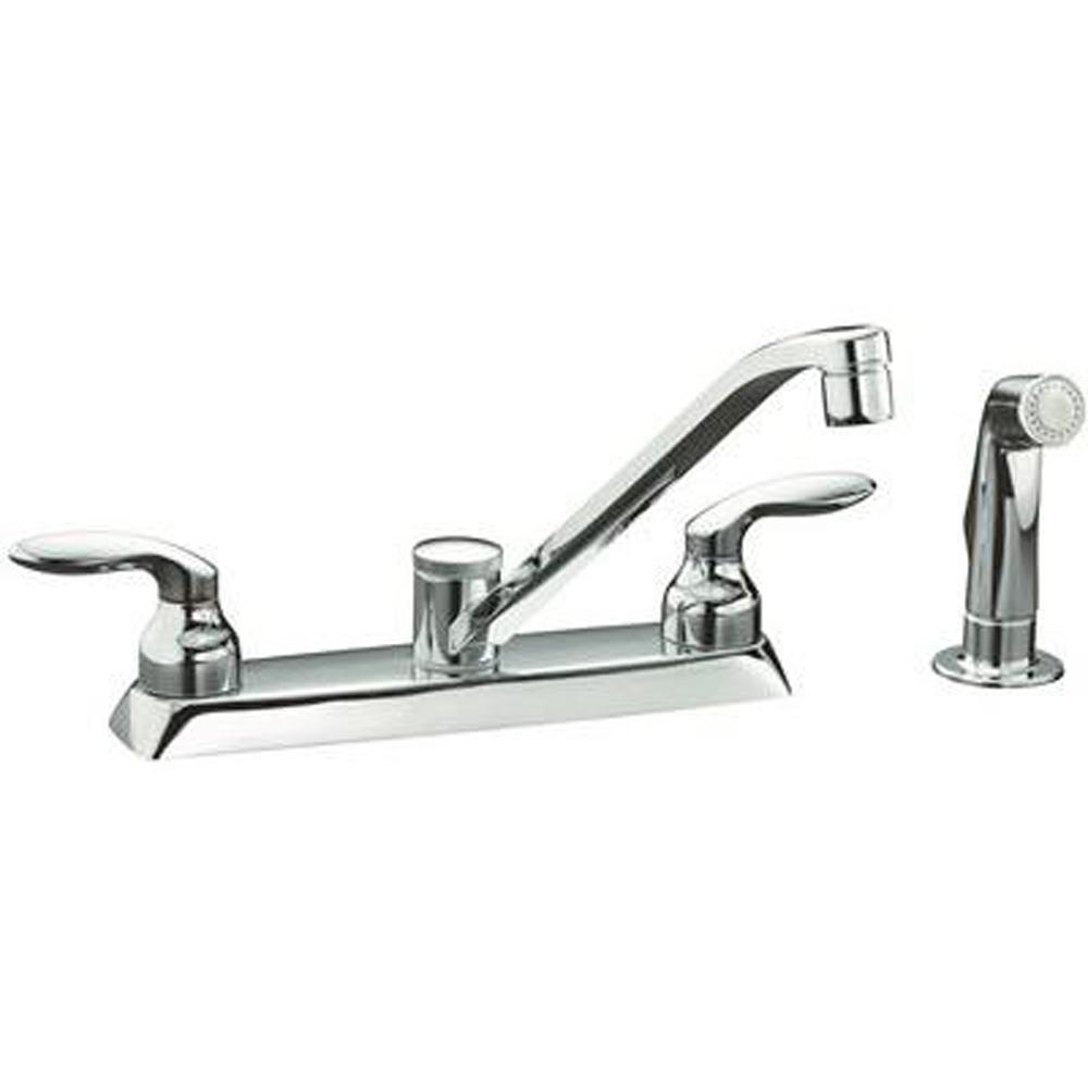 KOHLER WallMount 2Handle LowArc Service Sink Faucet in Polished