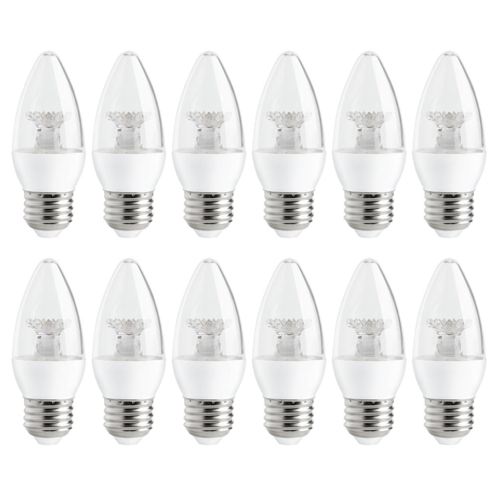 Decorative Candle Led Bulbs Light The Home Depot 40 Watt Equivalent B11 Dimmable Energy Star Led Light Bulb Soft White 12