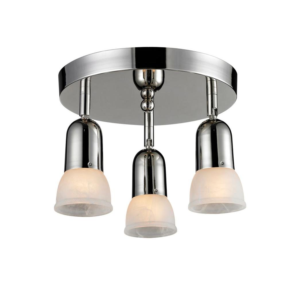 Brass Flush Mount Lights Lighting The Fame 3 Light Chrome Semi Flush Mount