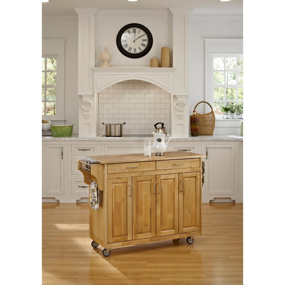 Home Styles Create A Cart Natural Kitchen Cart 9200 1011 The Home Depot   Natural Home Styles Kitchen Carts 9200 1011 64 300 