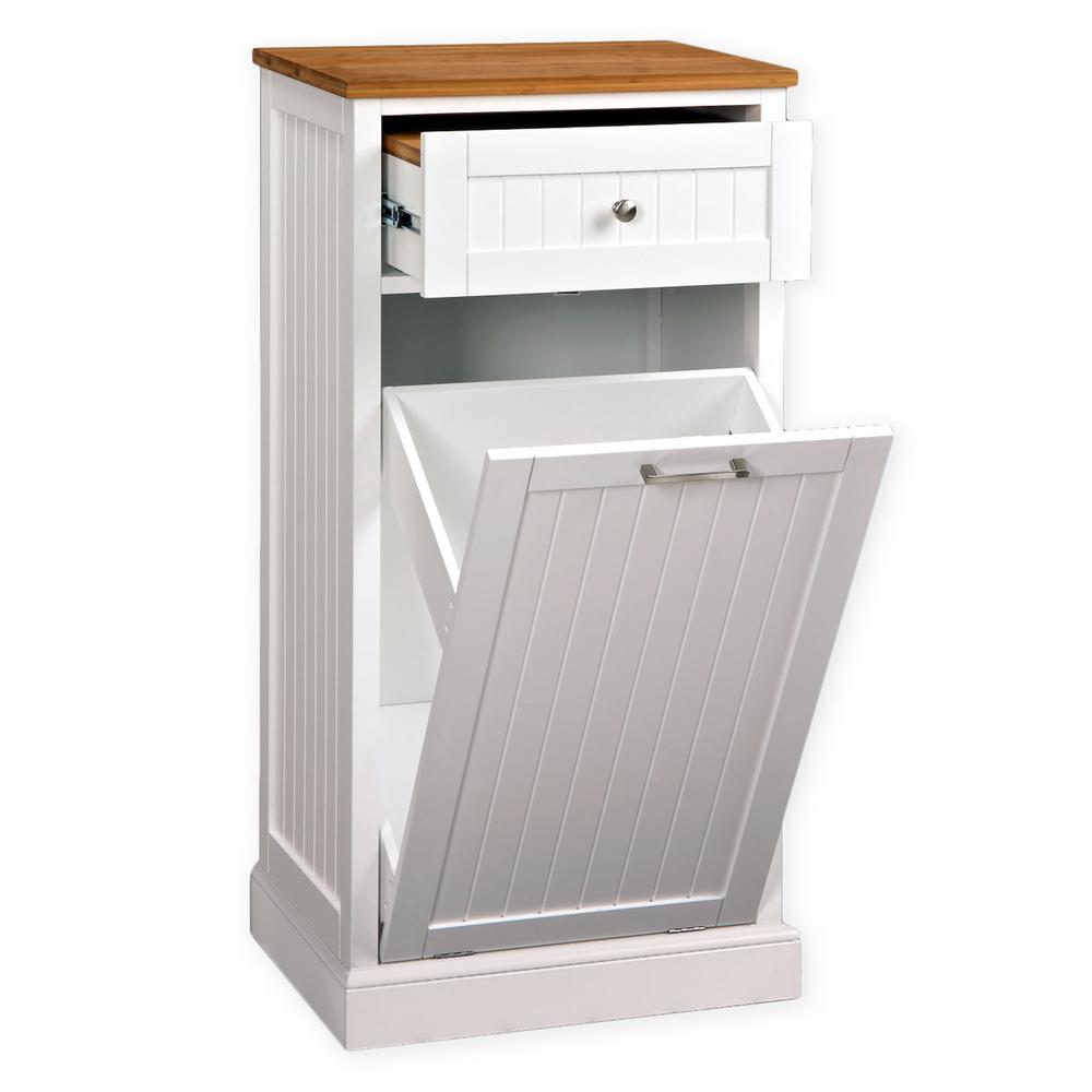 Spacemaster Spacemaster Microwave Kitchen Cart With Hideaway Trash