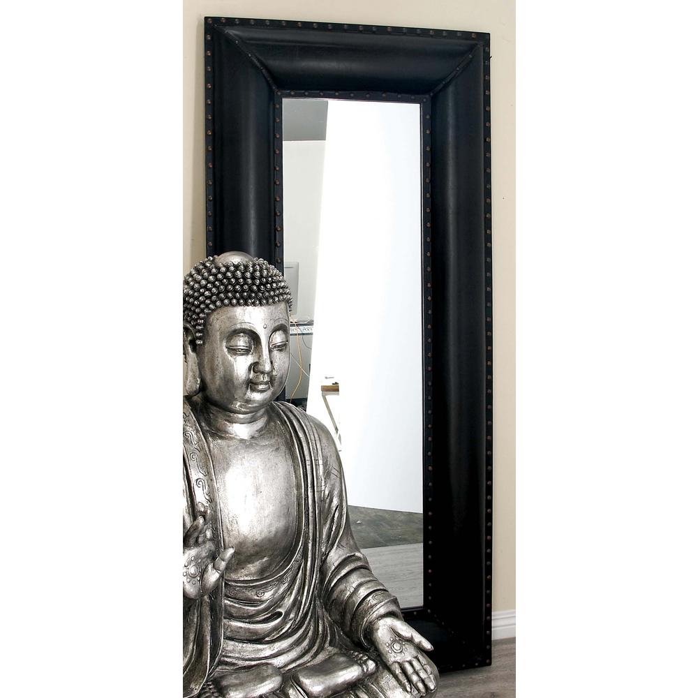 Litton Lane 69 In X 30 New Traditional Leather Framed Wall New Traditional Leather Framed Wall Mirror
