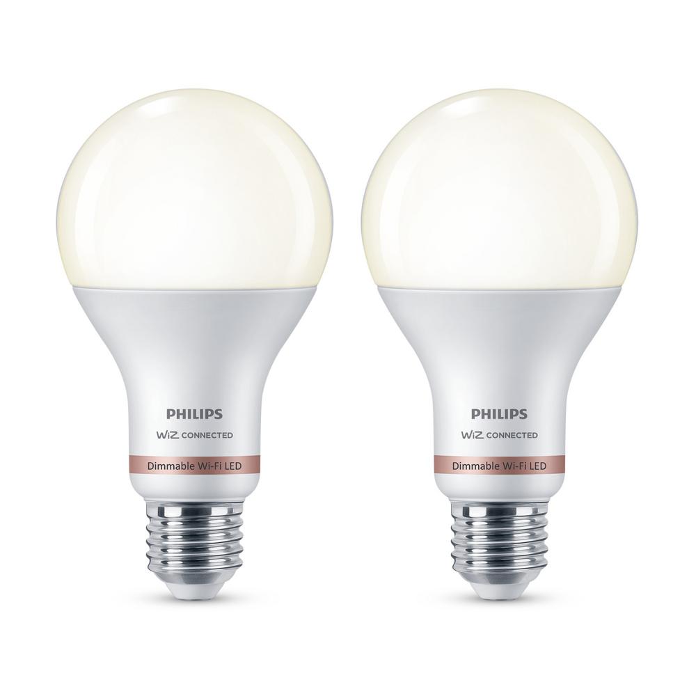 Philips Soft White A21 LED 100W Equivalent Dimmable Smart Wi-Fi Wiz ...